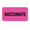 Nevs Label, Vaccinate 7/8" x 1-5/8" Flr Pink w/Black VW-0030 - alternate 1